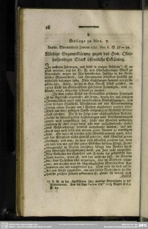 8. Beilage zu Nro. 7