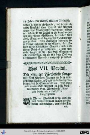Das VII. Capitul.