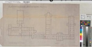 Lüdinghausen (Lüdinghausen) St. Antonius Kloster Grundriß Kellergeschoß 1941 1 : 200 41 x 77 Pause Kock, Architekt Prov. Schulkollegium Nr. 9374c