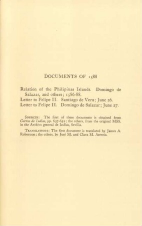 Documents of 1588