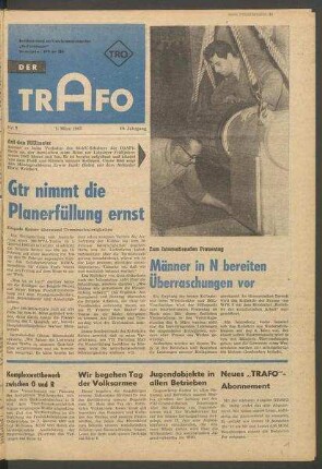 TRO-Betriebszeitung 'Der Trafo'; Nr. 9/1967 (1. März 1967 )