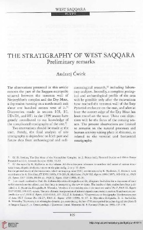11: The stratigraphy of West Saqqara