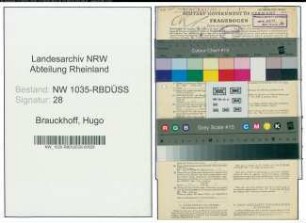 Entnazifizierung Hugo Brauckhoff , geb. 16.09.1904 (Steiger)