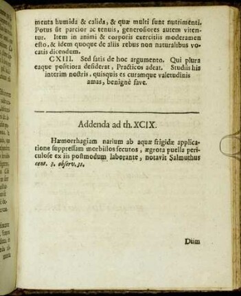 Addenda ad th. XCIX.