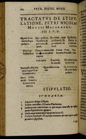 Tractatus De Stipulatione.