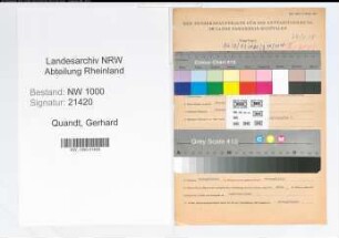Entnazifizierung Gerhard Quandt, geb. 23.07.1902 (Vertreter)