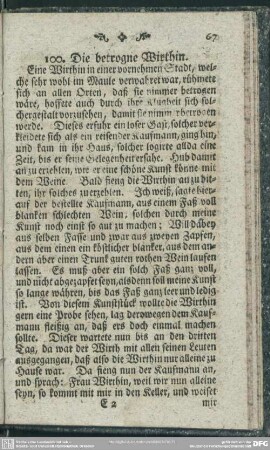 100. Die betrogne Wirthin