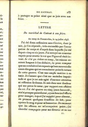 Lettre Du maréchal de Catinat à son frère. Au camp de Fenestrelles, le 29 juillet 1693. [...]