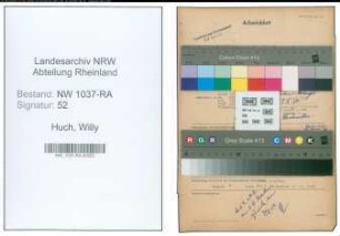 Entnazifizierung Willy Huch , geb. 03.04.1909 (Studienassessor)
