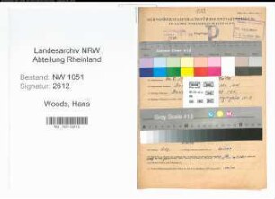 Entnazifizierung Hans Woods , geb. 30.08.1901 (Angestellter)