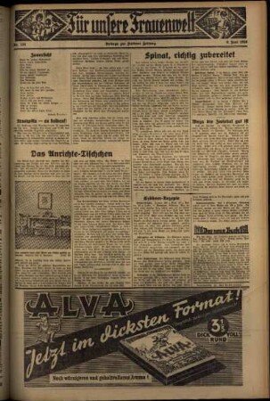 Zweite Ausgabe vom Dienstag, den 09. Juni 1936.