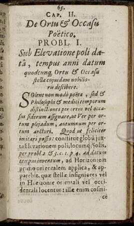 Cap. II. De Ortu & Occasu Poetico.