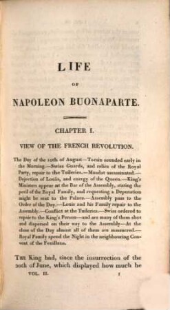 The life of Napoleon Buonaparte, emperor of the French : with a preliminary view of the French revolution ; in nine volumes, 2