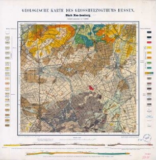 [5918] Neu-Isenburg, Geologische Karte des Grossherzogthums Hessen