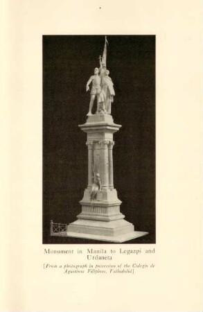 Monument in Manila to Legazpi and Urdaneta