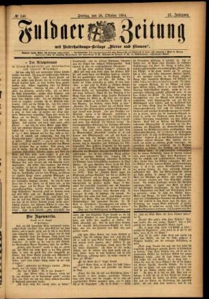 Ausgabe vom Freitag, den 26. Oktober 1894.