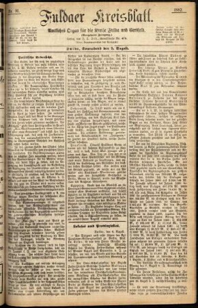 Ausgabe vom Samstag, den 05. August 1882.