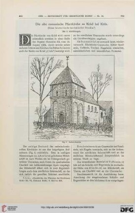 Die alte romanische Pfarrkirche zu Kriel bei Köln: Eine historisch-technische Studie