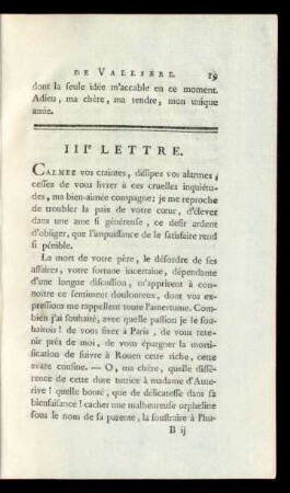 IIIe Lettre.