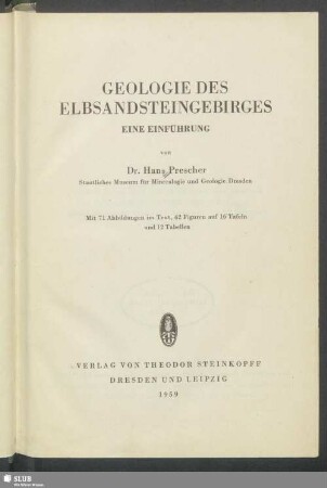 Geologie des Elbsandsteingebirges : eine Einführung