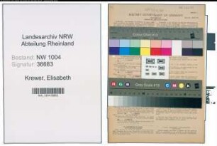 Entnazifizierung Elisabeth Krewer , geb. 01.05.1922 (Schaffnerin)