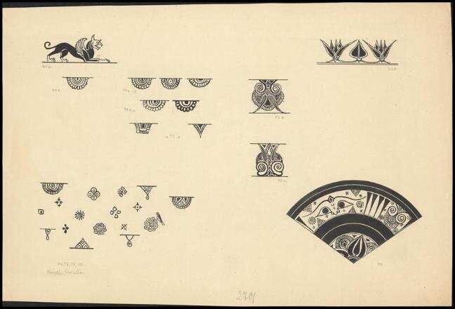 Zeichnung 5. Ornamentdetails | Digitalisierung: Deutsches Archäologisches Institut, Athen, Archiv