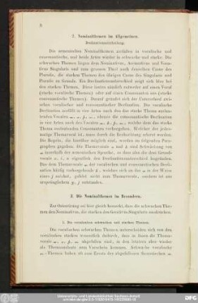 1. Die vocalischen schwachen und starken Themen.