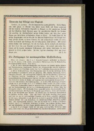 Thronrede des Königs von England.