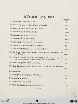 Elfenbein, Holz, Glas (Nr. 271-304)