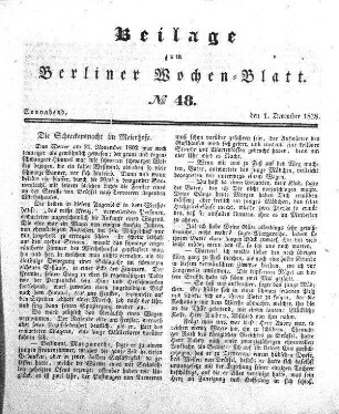 zum No. 48, Sonnabend, den 1. December 1838.