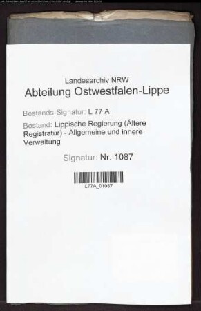 Erhebung der Einzugsgelder (Dorfgelder) in den Dörfern Leopoldstal, Grevenhagen und Brüntrup