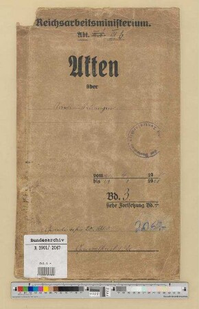 Arbeitseinstellungen.- Generalstreik 1920: Bd. 3