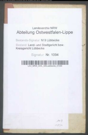 Erblasser: Rabenort, Wilhelmine Louise, geb. Uphoff: