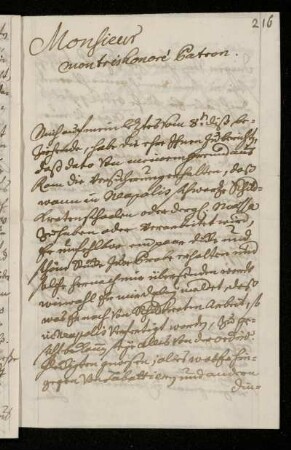 Brief von Johann Daniel Geysel an Johann Friedrich von Uffenbach. Venedig, 24.7.1750
