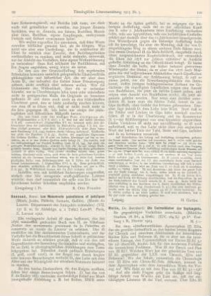 100-101 [Rezension] Walde, Bernhard, Die Esdrasbücher der Septuaginta. Ihr gegenseitiges Verhältnis untersucht