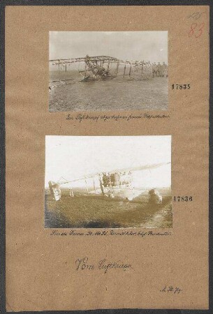 Französischer "Farman"-Doppeldecker, 160 PS, Renault-Motor, 6-Zylinder Standmotor