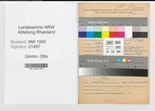 Entnazifizierung Otto Grimm, geb. 08.10.1898 (Lehrer)