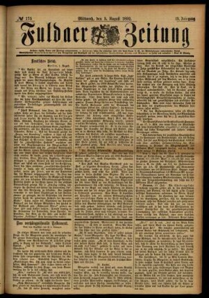 Ausgabe vom Mittwoch, den 03. August 1892.