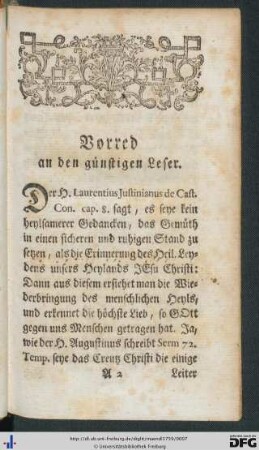 Vorred an den günstigen Leser.