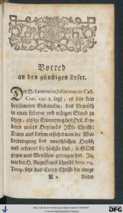 Vorred an den günstigen Leser.