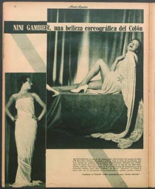 Nini Gambier, una belleza coreográfica del Colón [Fotografías]