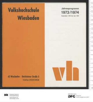 Programm Jahr 1973/1974