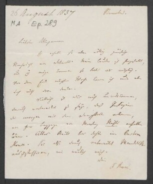 Brief an Karl Klingemann : 26.08.1837