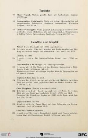 Gemälde und Graphik (Nr. 171-189)