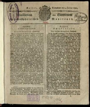 No. 2, Sonnabend den 4. Januar 1812