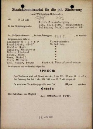 Strassburger, Erich