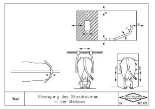 Einengung des Standraumes in der Melkbox