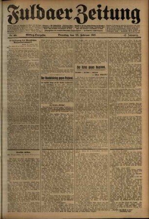 Zweite Ausgabe vom Dienstag, den 23. Februar 1915.