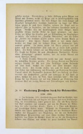 Zu 40. Eroberung Preußens durch die Ordensritter. 1230 - 1283