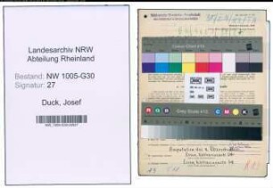 Entnazifizierung Josef Duck , geb. 13.12.1889 (Dienststellenleiter)